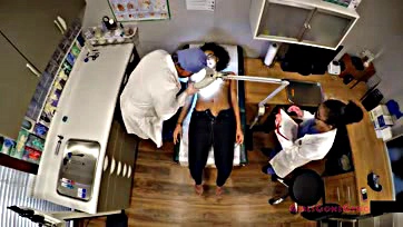 Mia Sanchez gets a gynecological exam, no penetration