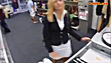 Desperate milf gets brutally screwed at pawn shop