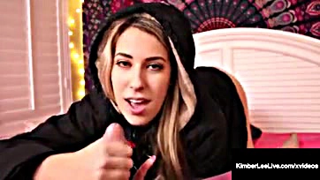 Kimber Lee gets oral and foot play POV