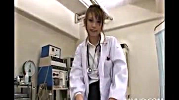 A horny nurse performs a raunchy medical examination