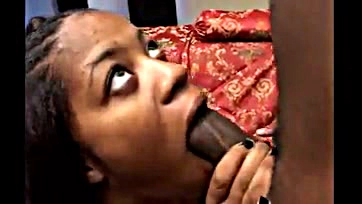 A black woman enjoys a hard cock in her pubic area