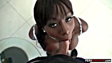 Busty black woman craves massive white dick