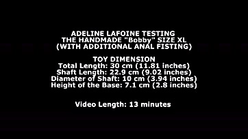 Adeline tests XL bobby with anal fisting