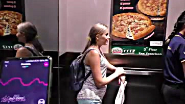 Sexy fun in public with a vibrator, lots