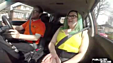 Fat driver gets screwed by tutor outdoors