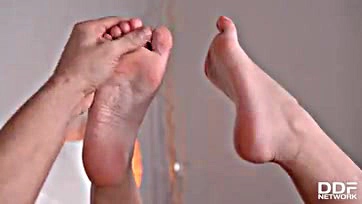 Teen Silvia's foot sucking, penetration, and fetish exploration