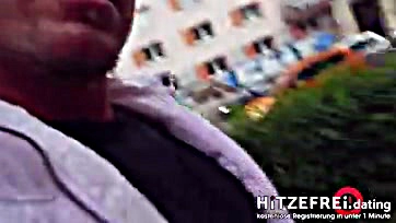 German brunette Lulu gets street-fucked by a dude