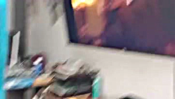 Cousin gets fucked by brother-in-law on TV