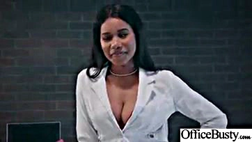 Jenna J Foxx's massive tits get pounded in office