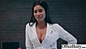 Jenna J Foxx's massive tits get pounded in office