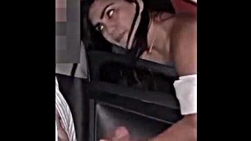 Masturbating for a stranger through the car window