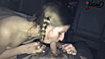 Car sex, blowjob, and horny cowgirl action