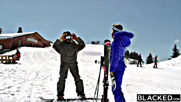 Married dude gets pounded by horny ski chick