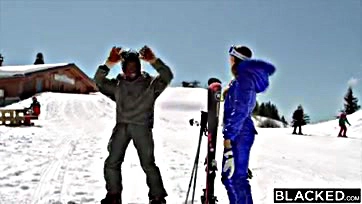 Married dude gets pounded by horny ski chick