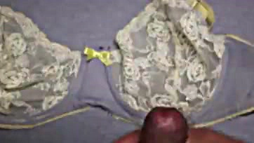 I masturbate with my friend's sexy lingerie