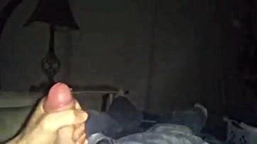 Man thrusts thick penis into fleshlight for cumshot