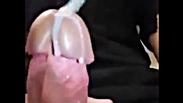 Man's explicit ejaculation caught on camera, semen flows freely