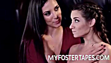 Foster stepdaughter gets cocky with two hot moms