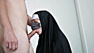 Nun gets massive cock, does blow job and foot job