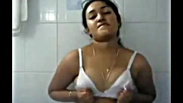 Indian girl exposes breasts, gets breast pressed hard