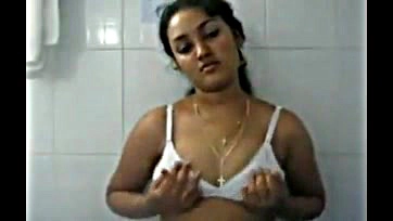 Indian girl exposes breasts, gets breast pressed hard