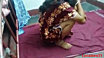 Married bhabi's red saree sex scandal goes viral