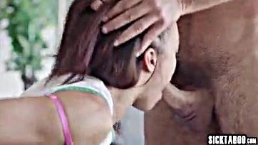 A teenage girl has anal sex with an older man