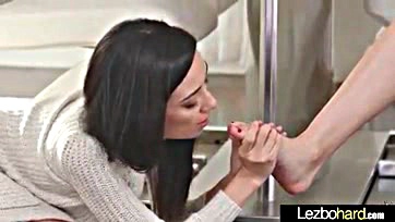 Lesbians Kiley and Alexis engage in explicit, passionate sex