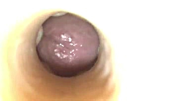 Filling fleshlight with cum, slow-mo ejaculation