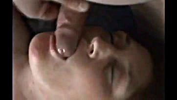 Old married wife jerks off husband's sticky load