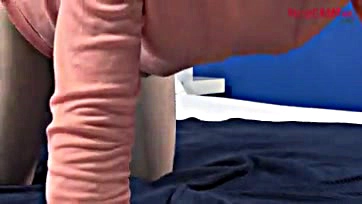 Teen girl teases feet and vulva in socks