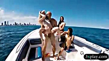 Teen girls give blowjobs on speeding boat