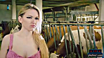 Fucking sex bot gets busted cheating in the barn