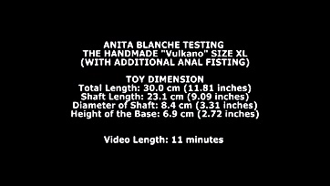 Anita tests large vulcano toy with anal fisting