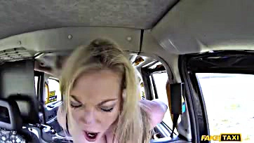 Horny blonde milf gets rough sex from taxi driver