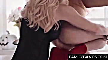 Teen gets naughty babysitting lesson from stepmom's hot sex