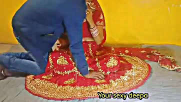 Desi bhabhi's first night is a wild sex fest