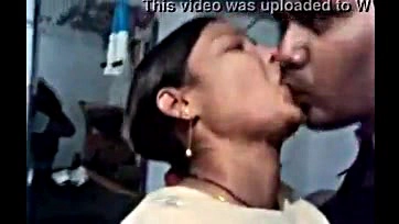 Blonde woman masturbates and has interracial sex