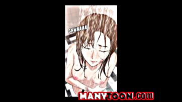 Cartoon girl gets hardcore blowjob and pussy fucked