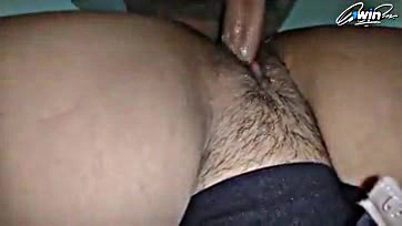 Pastor has sex with stepmom's hairy pussy