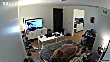 Neighbor's wife caught on cam getting fucked by him