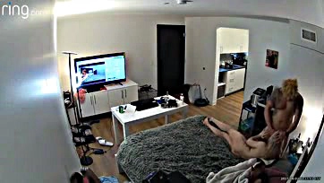 Neighbor's wife caught on cam getting fucked by him