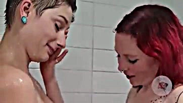 Mia and Maisie get freaky in the shower