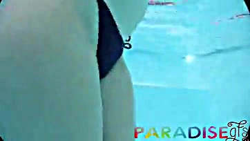 Poolside booty inspection gets real explicit