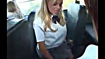 Blonde gets brutally banged on an international bus ride