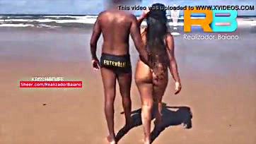 Unfaithful wife and husband get caught on beach