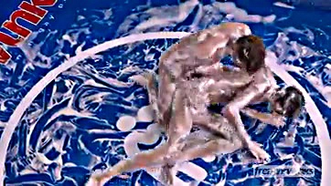 Two dudes get naked and soap-fight each other