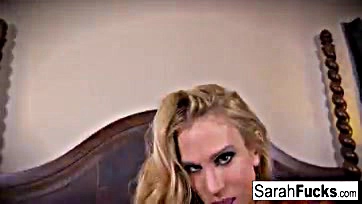 Sarah Jessie masturbates with a sex toy solo