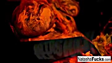 Natasha's sultry black light vid is pure filth