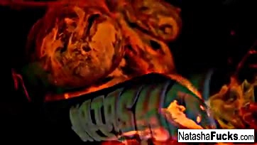 Natasha's sultry black light vid is pure filth